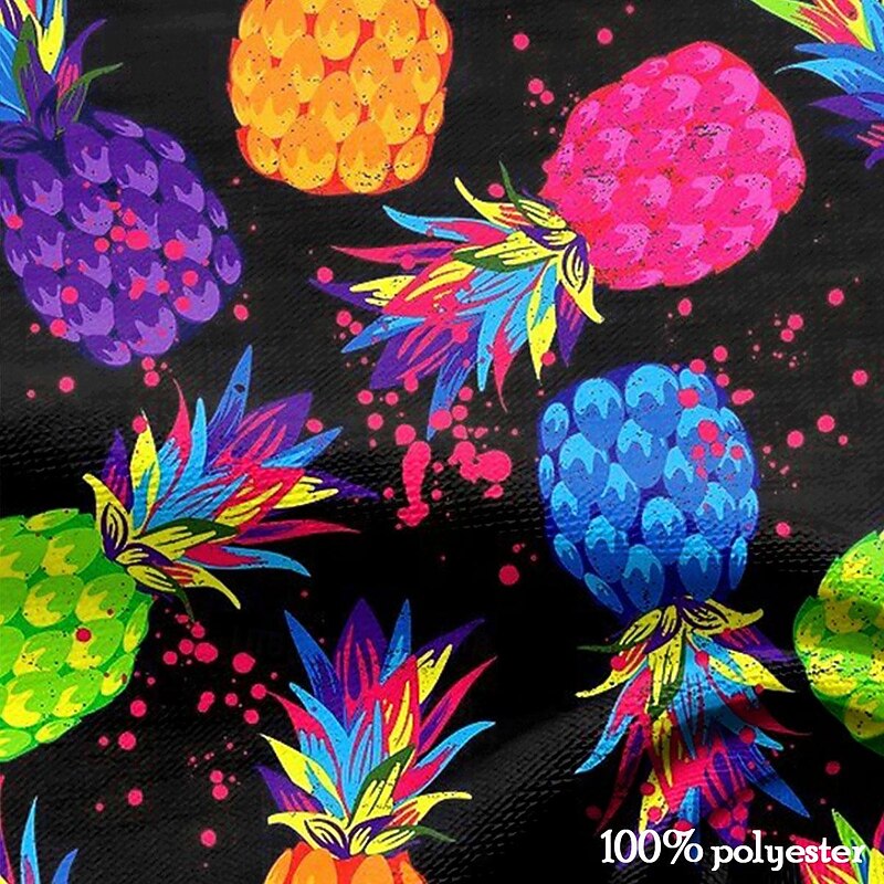 Men's Graphic Pineapple Vest Top Sleeveless T Shirt for Men Sleeveless T shirt 3D Print Crew Neck Shirt Vacation Tropical Designer Party Daily Gym Black Spring & Summer Clothing Apparel S M L XL 2XL2