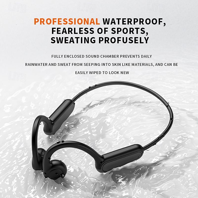 B8 bone conduction bluetooth headset not in-ear wireless sports fitness binaural hanging ear type waterproof and sweatproof4