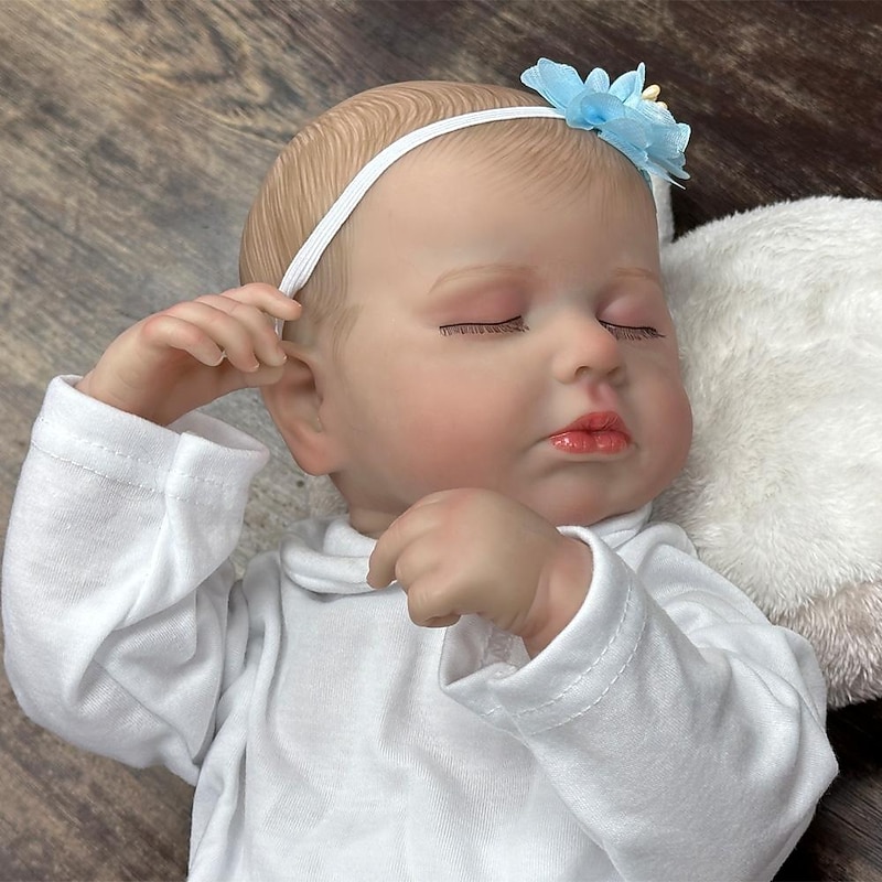 20 inch Reborn Doll Baby & Toddler Toy Reborn Toddler Doll Doll Reborn Baby Doll Baby Reborn Baby Doll Loulou Newborn lifelike Gift Hand Made Non Toxic Silicone Vinyl LOULOU with Clothes and3