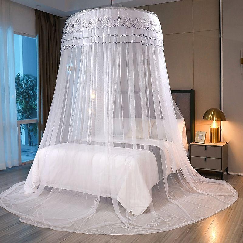 Princess Style Dome Mosquito Net Density Gauze Household Nets Extra Space Mosquito Net Butterfly Floral Series for Bedroom Floor Hem3