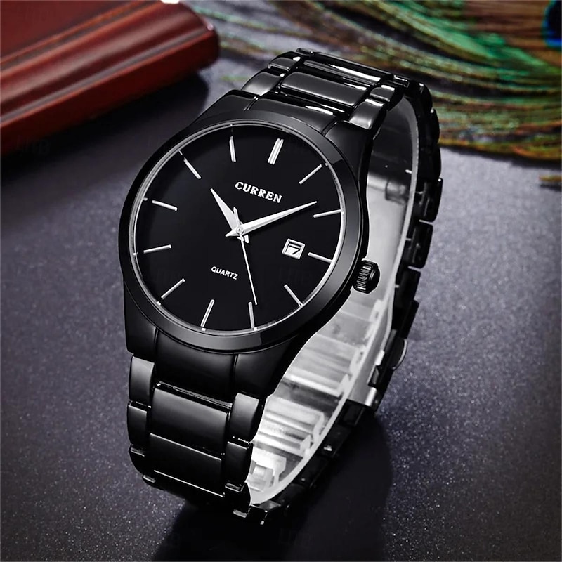 CURREN Men Quartz Watch Minimalist Sports Fashion Business Calendar Waterproof Decoration Steel Watch