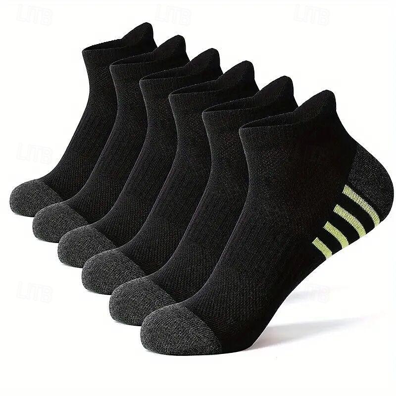 Men's 5 Pack Multi Packs Socks Ankle Socks Low Cut Socks Running Socks Casual Socks Black White Color Color Block Sports & Outdoor Daily Vacation Basic Medium Summer Spring Fashion Casual2