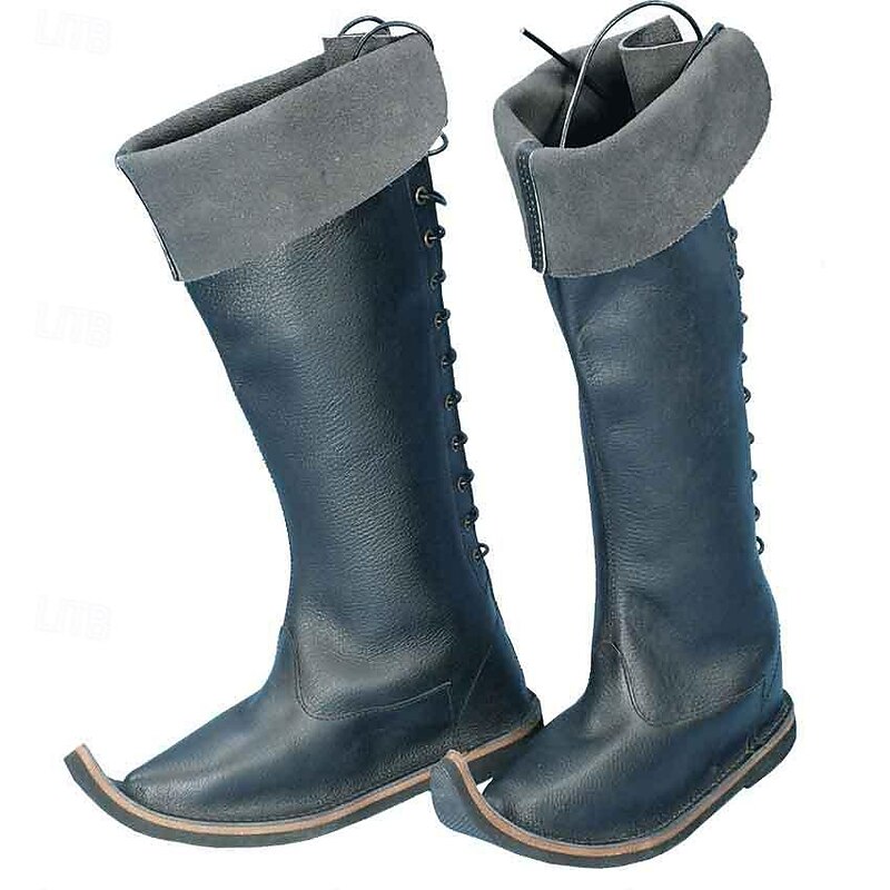 Retro Vintage Medieval Renaissance Shoes Flat Jazz Boots Pirate Knight Ritter Viking Fancy Dress Men's Women's Unisex Celtic Pirate Masquerade Event / Party Masquerade Adults' Shoes All Seasons4