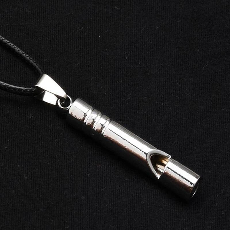Vintage Titanium-Coated Stainless Steel Whistle Handcrafted Zinc Alloy Referee Survival Whistle Keychain Pendant - Essential Outdoor Gear4