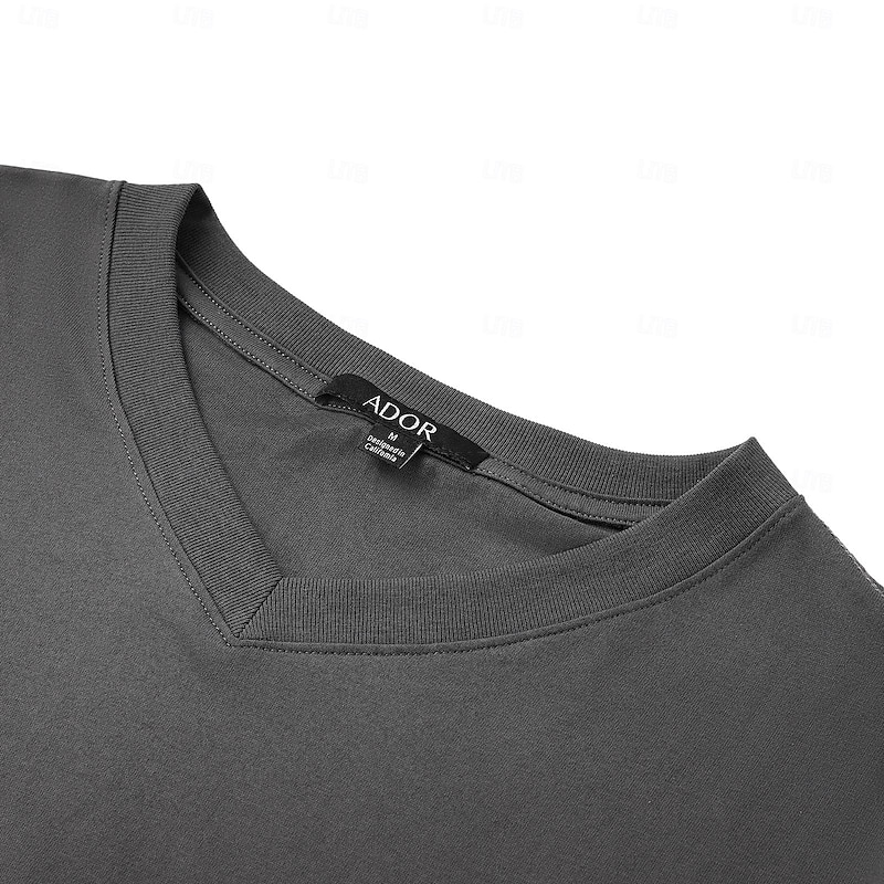 Men's 100% Cotton T shirt Tee Tee Top Plain V Neck Street Vacation Short Sleeves Clothing Apparel 100% Cotton Fashion Designer Classic4