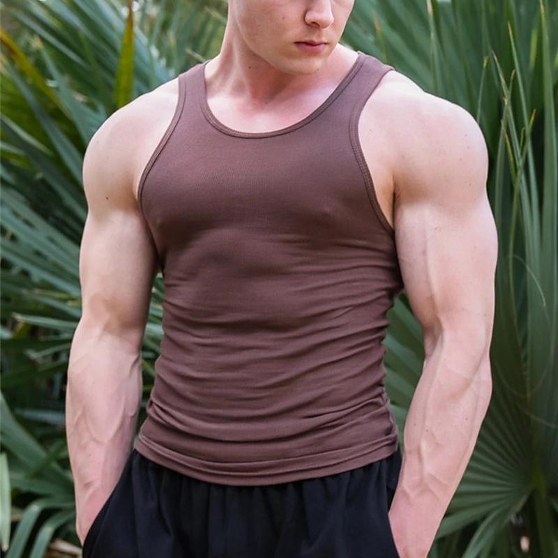 Men's Tank Top Vest Top Undershirt Sleeveless Shirt Sleeveless Crew Neck Spring & Summer Plain Fashion Designer Basic Vacation Street Going out Light Yellow Black White Top Tee for Men 8