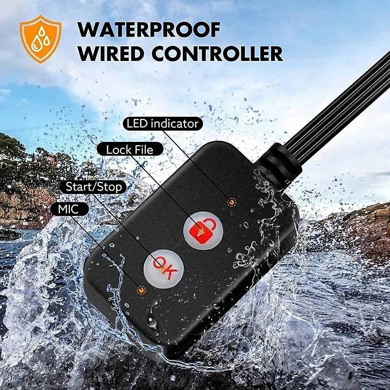 2-Inch Waterproof Motorcycle High-Definition Camera DVR Motorcycle Driving Recorder Front and Rear CamerasBlack Night Vision Box4