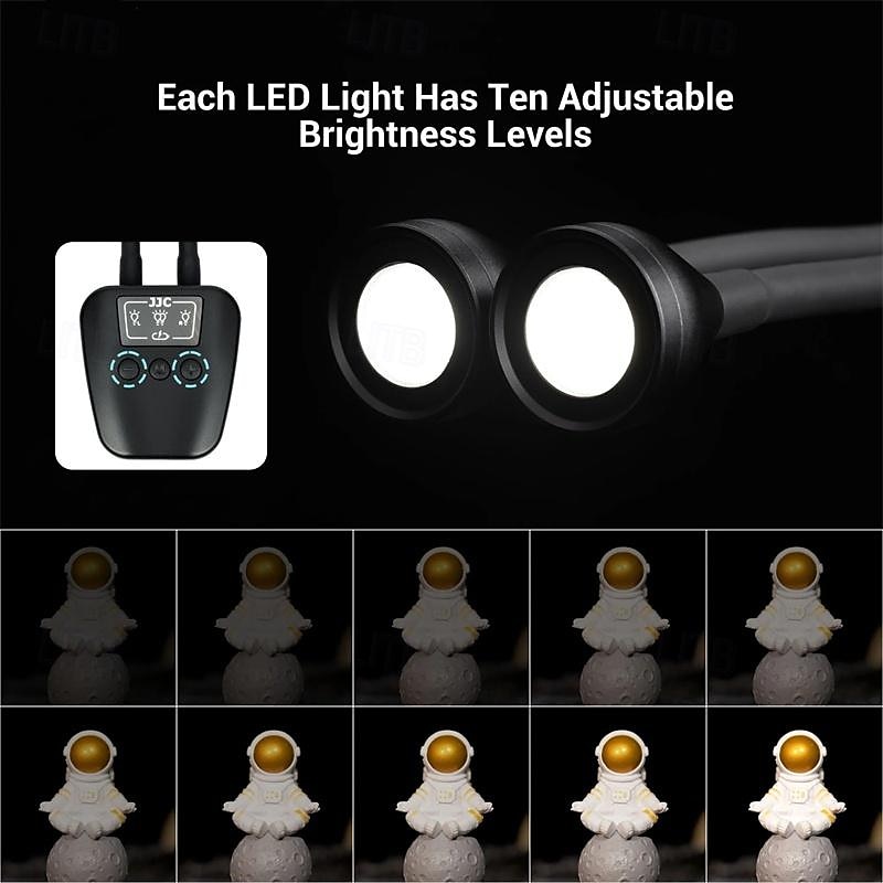 LED Macro Arm Light with 10 Level Ajustable Brightness Macro Photography Lighting for Canon Nikon Sony Olympus Fujifilm DSLR3