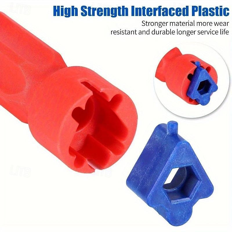 Toilet Seat Accessory Tool, Universal Toilet Seat Mount Key, Toilet Seat Repair Wrench, 10/13/17mm Professional Universal Plastic High Strength Mounting Key4