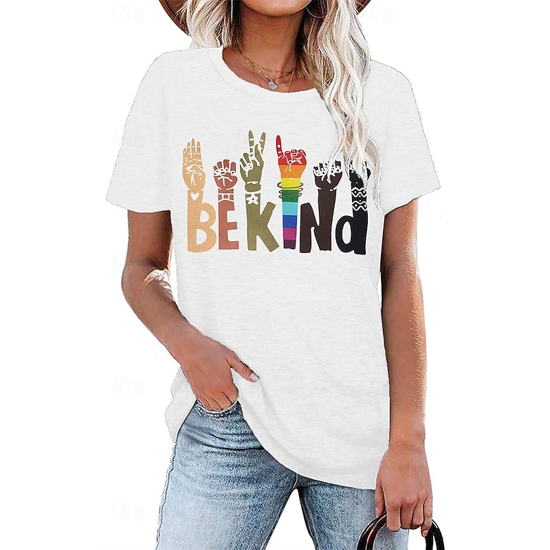 LGBT LGBTQ T-shirt Pride Shirts Rainbow Be Kind Lesbian For Women's Adults' Masquerade Hot Stamping Pride Parade Pride Month2