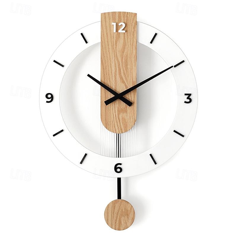 Creative Fashion Quartz Clock Scandinavian Silent Swing Clock 40 cm Wall Clock Living Room Mute Modern Simple Clock Restaurant3
