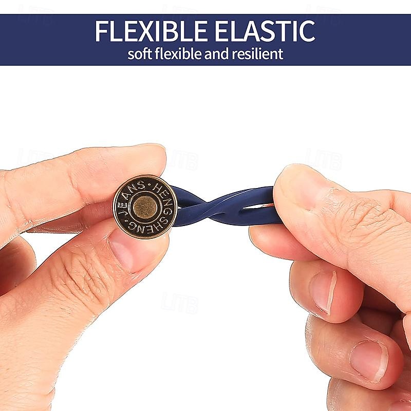 6 PCS Pants Extender Button Waistband Extender Buttons for Men and Women Jeans Waist Extender Metal Buttons No Sew Button for Extender Jeans Pants Collar Perfect To Any Jeans Pants2