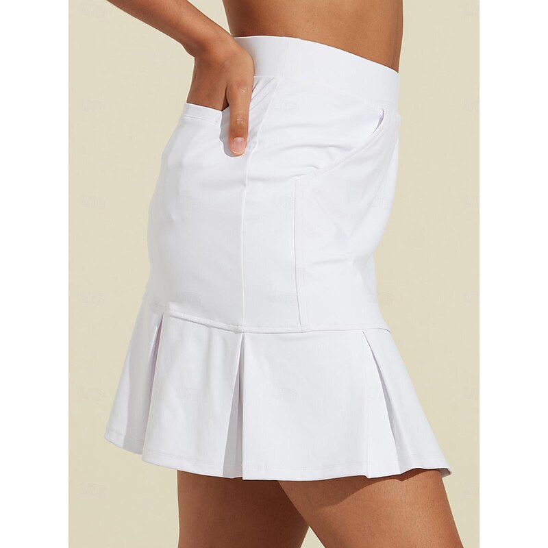 Women's Golf Skorts 19inch Pickleball Dark Pink Black White Skirt Ladies Golf Attire Clothes Outfits Wear Apparel3