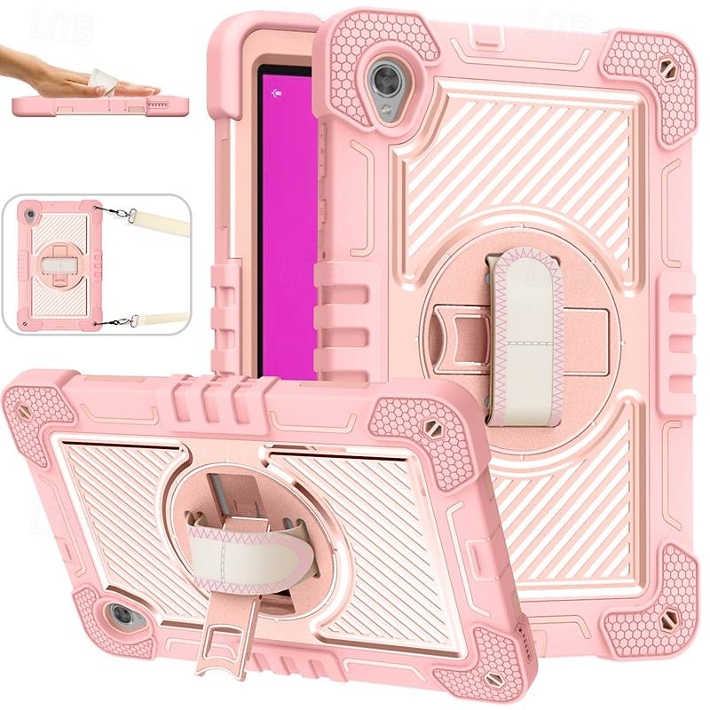 Tablet Case Cover For Lenovo M10 HD 2nd Gen 10.1" TB-X306 Portable Handle 360° Rotation Armor PC Silicone3