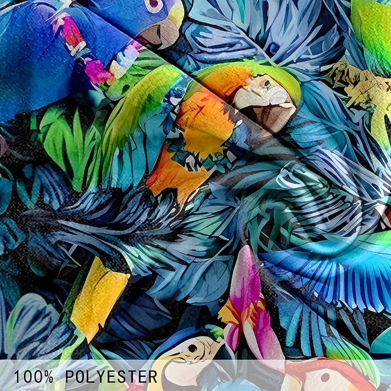 Men's Parrot Flower / Plants Swim Trunks Swim Shorts Board Shorts Mid Waist Fashion Streetwear Designer Casual Daily Holiday Pocket Drawstring Elastic Waist Designer Clothing Apparel3