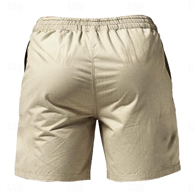 Coconut Tree Men's Cotton Linen Shorts Summer Hawaiian Shorts Beach Shorts Print Drawstring Elastic Waist Breathable Soft 20% Linen Shorts Casual Daily Holiday Streetwear2