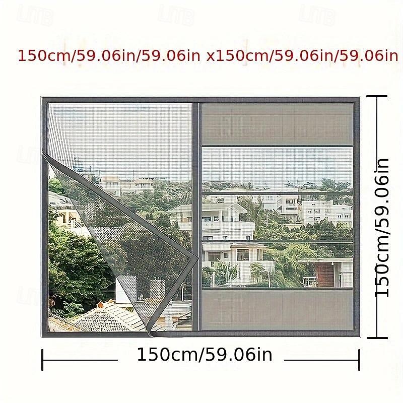 DIY Windows Fly Screen, Self-Adhesive for Windows, Adjustable Window Screen Mesh for Insects Bug Fly, Transparent Cat Mesh, Fly Screen, Mosquito Net3