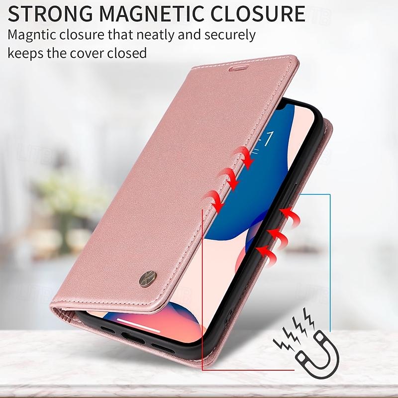 Phone Case For Samsung Galaxy S25 S24 S23 S23 FE S22 S21 Ultra Plus A55 5G A35 5G A25 A15 Wallet Case Magnetic Full Body Protective Kickstand Retro TPU PU Leather4