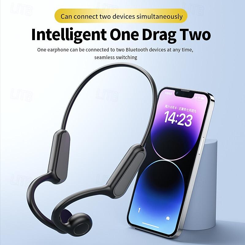 B8 bone conduction bluetooth headset not in-ear wireless sports fitness binaural hanging ear type waterproof and sweatproof3