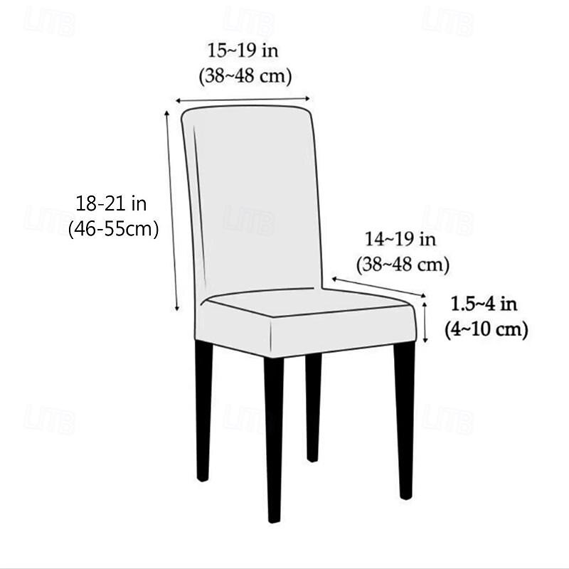 2 Pcs Bubble Grid Elastic High-end Chair Cover With Pleated Skirt Chair Cover Universal And Simple Modern Dining Chair Cover4