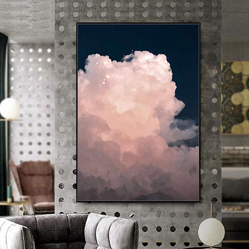 Mintura Handmade Cloud Oil Paintings On Canvas Wall Art Decoration Large Modern Abstract Pictures For Home Decor Rolled Frameless Unstretched Painting2