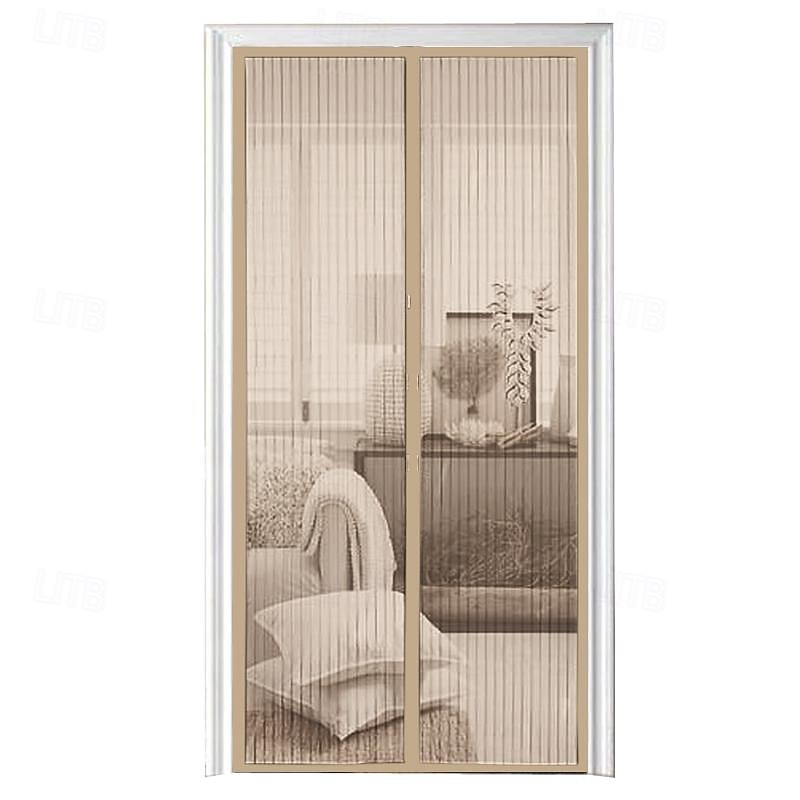 Screen Door Mesh Screen Door Simple Beautiful Screen Window Door Hands Free Magnetic Door Screen Automatic Closing Summer Curtain Net3