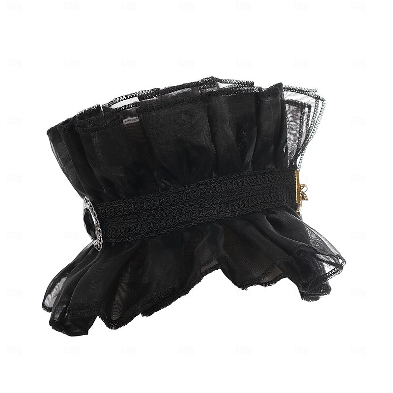 Retro Vintage Medieval Steampunk Cosplay Costume Gentleman Solid Colored Fancy Dress Men's Halloween Carnival Masquerade Halloween Carnival of Venice Adults' Collar3