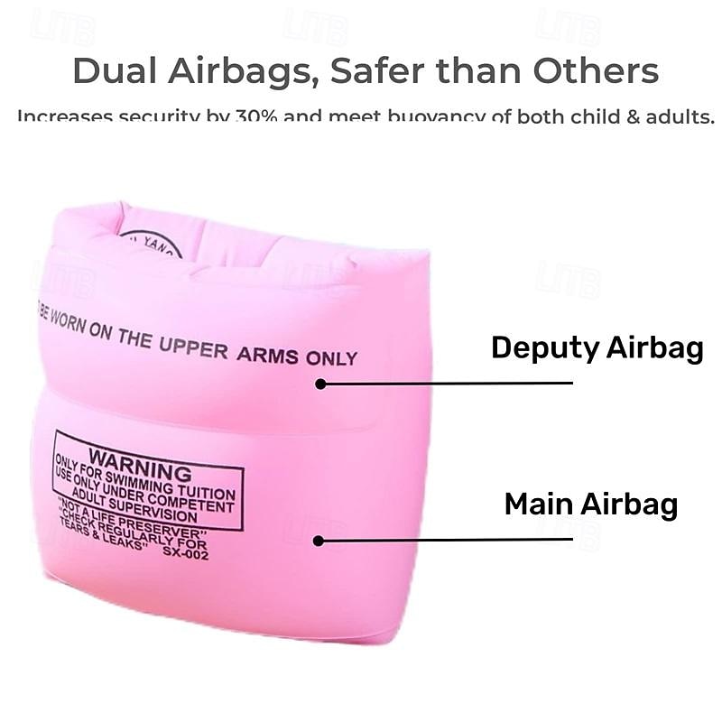 Arm Floaties for Kids and Adults - Pool Floats Arm Bands Inflatable Swim Rings PVC Arm Floater for Toddlers Kids 3-5-6-12 Years3