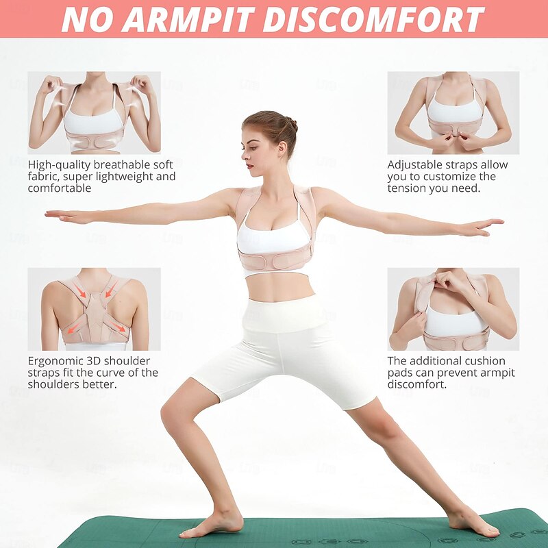 Posture Corrector for Women and Men, Adjustable Upper Back Brace for Posture Hunchback Support and Providing Pain Relief from Neck, Shoulder, and Upper Back3