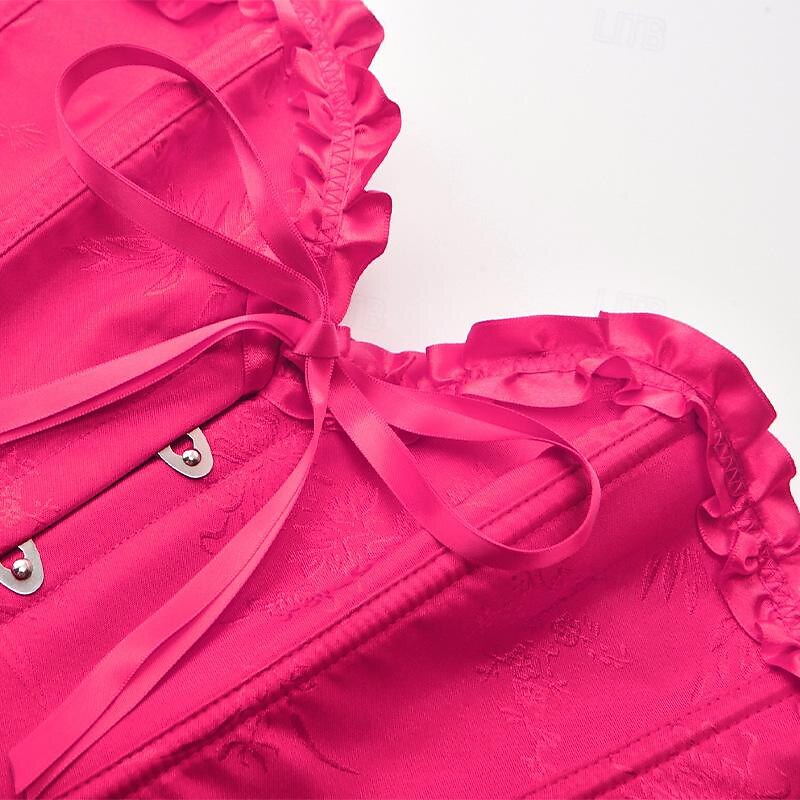 Retro Vintage Rococo Victorian Corset Overbust Corset Sleeveless Jacquard Fancy Dress Women's Halloween Carnival Evening Party Carnival of Venice Festival Adults' Top All Seasons3