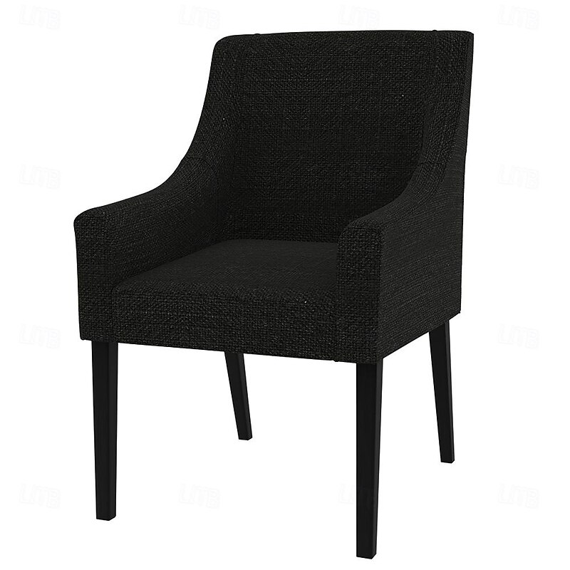 Linen Cotton Chair Cover with Armrests Solid Color Quilted Slipcovers SAKcover LITB PRIME cover 7