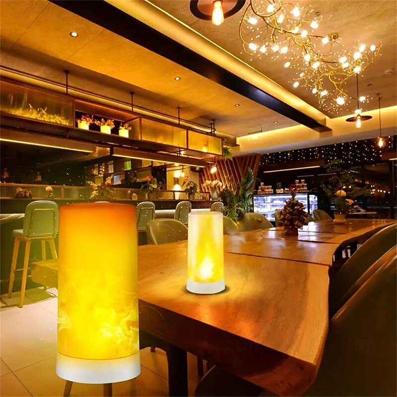LED Flame Light USB Rechargeable Flicking Flame Candles Fire Lanterns Outdoor Hanging Lamps For Party Garden Camp Christmas for hotel/catering/event holding