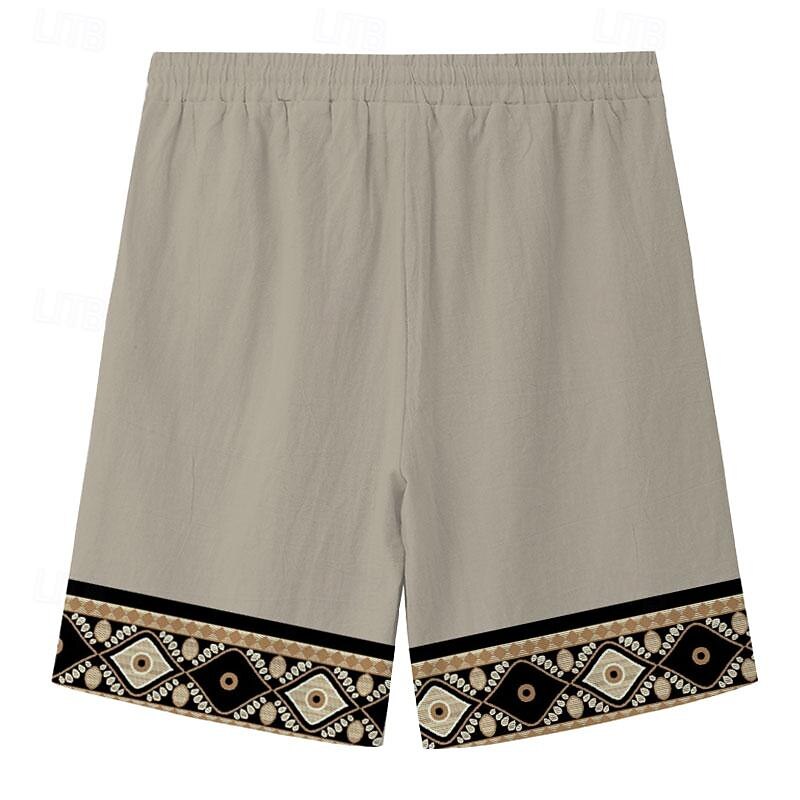 Men's Geometric Graphic Prints Shorts Summer Shorts Beach Shorts Mid Waist Designer Ethnic Style Casual Daily Holiday Drawstring Elastic Waist 3D Print Designer Clothing Apparel4