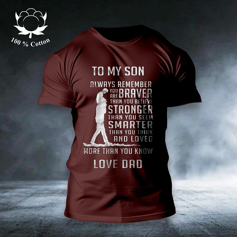 Men's Letter T Shirt Tee Top Cotton Short Sleeve Graphic Shirt Wine Red #2 Black White Comfortable Tee Street Fashion Designer Clothing3