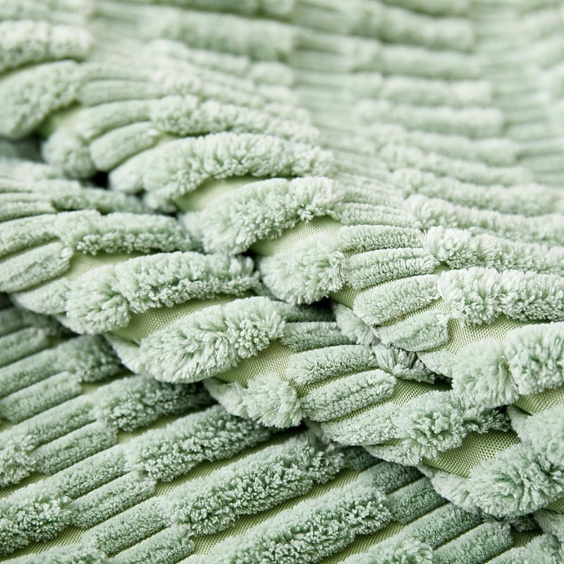 Corduroy Decorative Throw Pillow Covers Soft Corduroy Boho Striped Pillow Cases Accent Square Cushion Covers for Couch Sofa Bed Farmhouse Home Decor Sage Green4