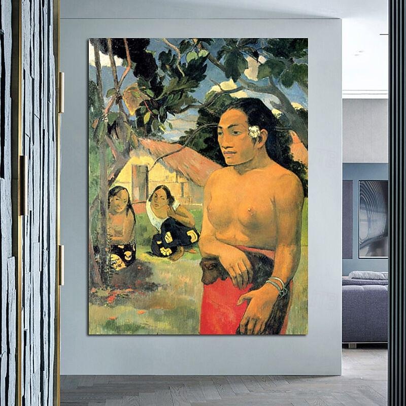 Paul Gauguin oil painting Handmade Hand Painted Oil Painting Wall Famous Abstract Paul Gauguin Vintage Nude Portrait Painting Home Decoration Decor Rolled Canvas No Frame Unstretched4