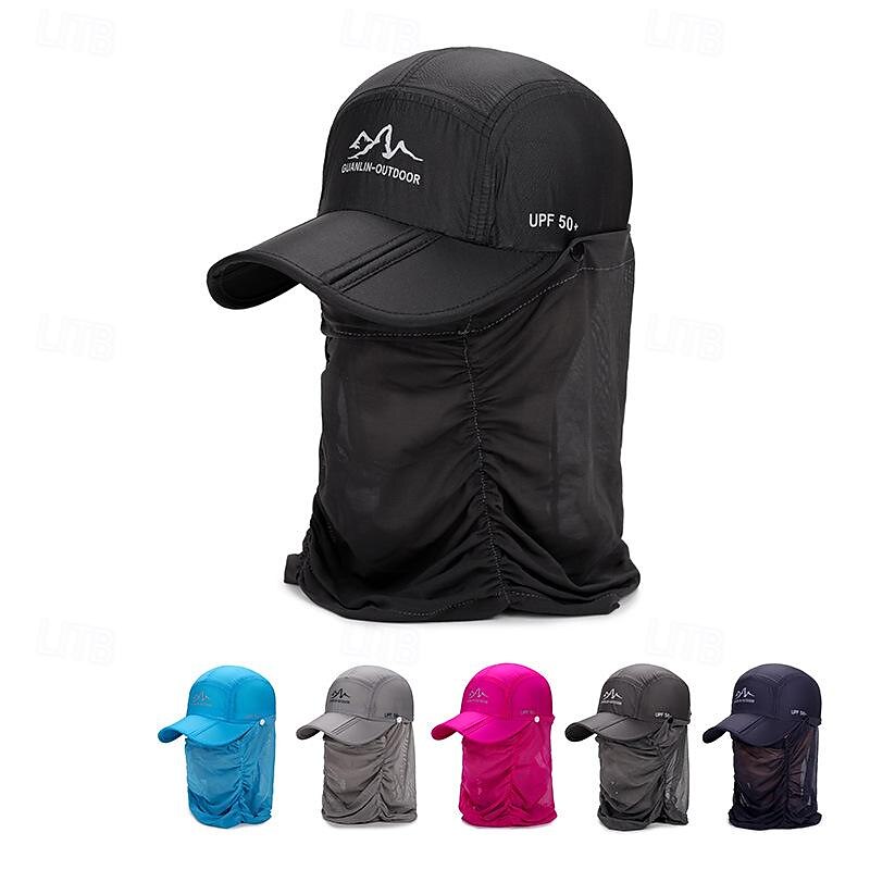 Men's Baseball Cap Sun Hat Trucker Hat Black Navy Blue Polyester Fashion Casual Street Daily Letter Adjustable Sunscreen Windproof Breathable