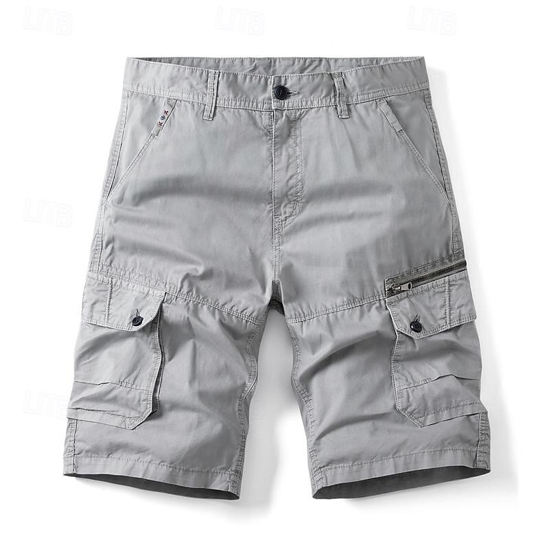 Men's Tactical Shorts Cargo Shorts Shorts Button Multi Pocket Plain Wearable Short Outdoor Daily Going out Fashion Classic Black Blue3