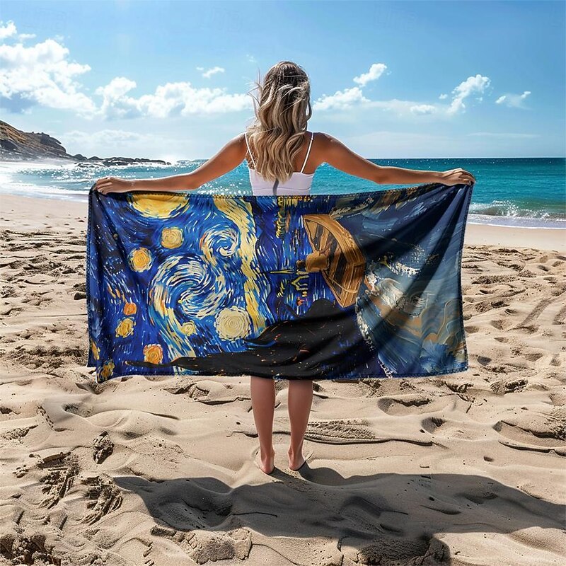 Beach Towel Summer Beach Blankets 100% Micro Fiber Breathing Comfy Blankets