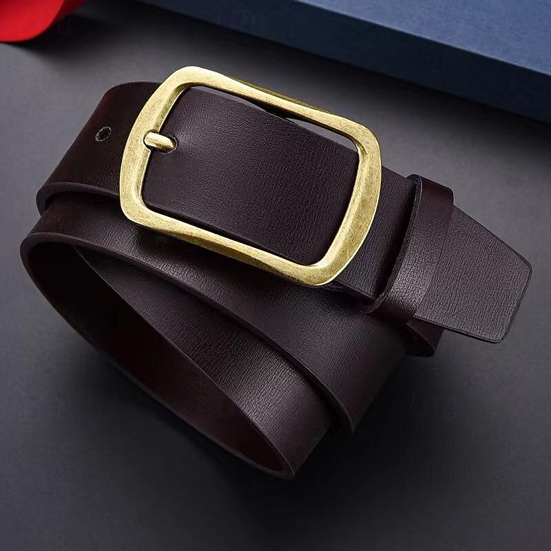 Men's Belt Faux Leather Belt Casual Belt Waist Belt Black Brown Alloy Durable Adjustable Plain Outdoor Daily4