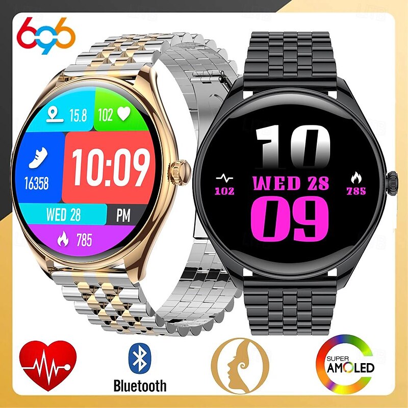 696 MT55 Smart Watch 1.43 inch Smartwatch Fitness Running Watch Bluetooth ECG+PPG Pedometer Call Reminder Compatible with Android iOS Women Men Hands-Free Calls Message Reminder IP 67 46mm Watch Case3