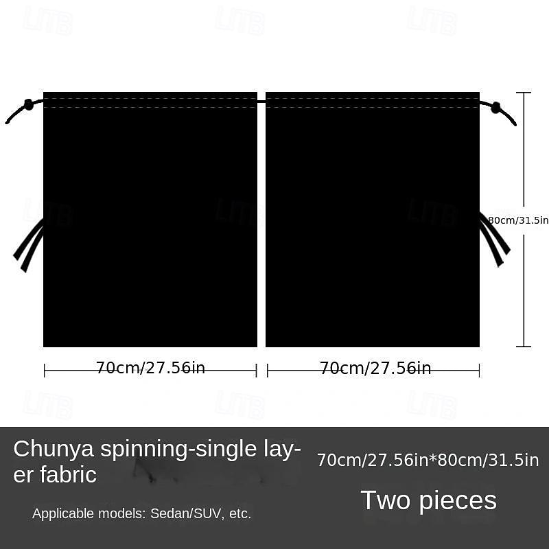 2 Pack Car Divider Curtain Blackout, Car Privacy Curtains Dividers, Detachable Car Screens Sun Shades for Car & Van Travel Camping to Protect Sleep3