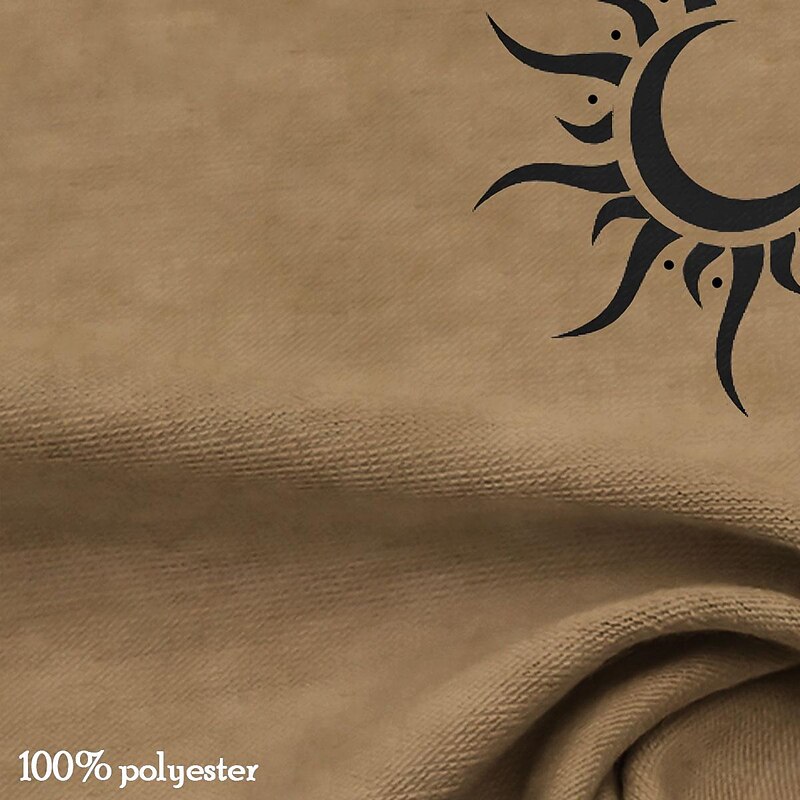 Sun Men's Ethnic Style 3D Print Henley Shirt T shirt Tee Casual Daily T shirt Black Blue Green Short Sleeve Lace Up Neck Henley Shirt Spring & Summer Clothing Apparel S M L XL XXL 3XL3