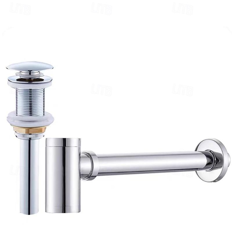 Faucet accessory - Superior Quality Pop-up Water Drain With Overflow Contemporary Copper Electroplated3