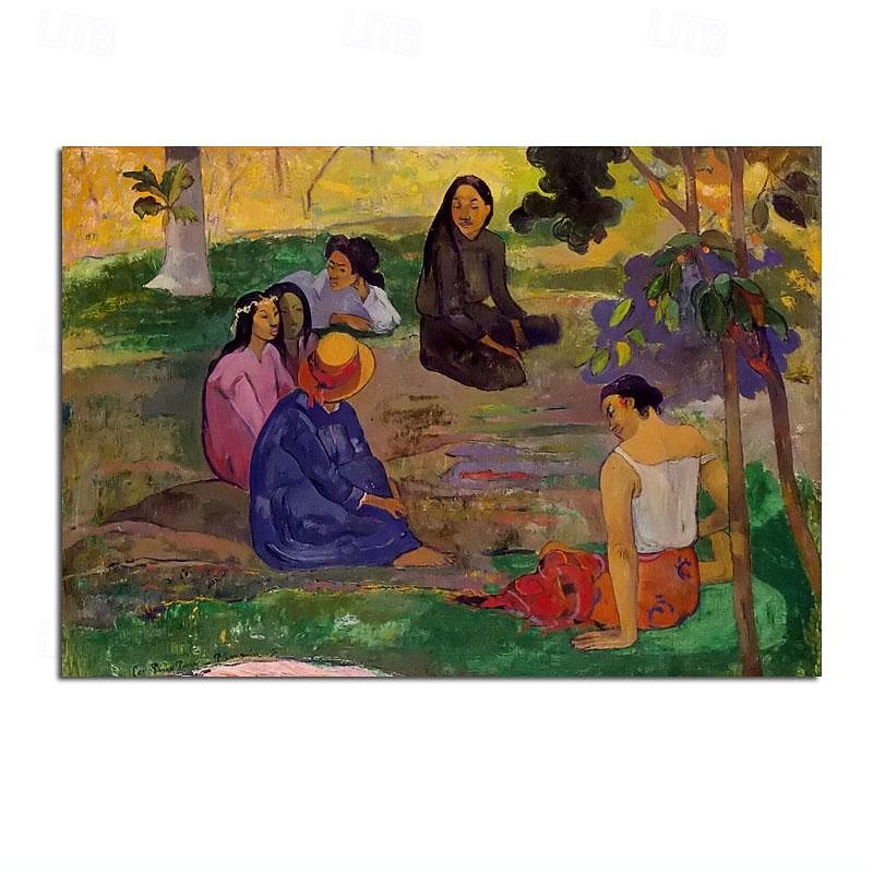 Handmade Hand Painted Paul Gauguin  Oil Painting Wall Famous Abstract Paul Gauguin Vintage Figure Painting Home Decoration Decor Rolled Canvas No Frame Unstretched3