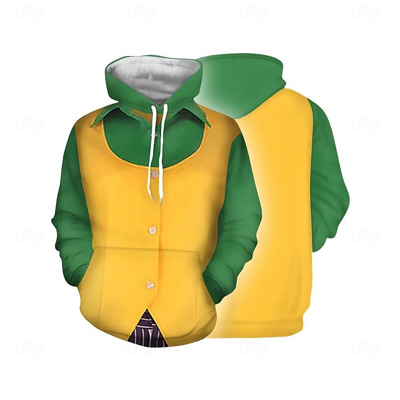 Joker: Folie à Deux Harley Quinn Joker Hoodie Anime 3D Front Pocket Graphic For Couple's Men's Women's Adults' Halloween Carnival Masquerade 3D Print Party Casual Daily3