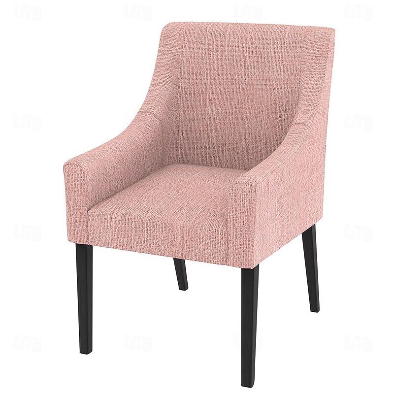 Linen Cotton Chair Cover with Armrests Solid Color Quilted Slipcovers SAKcover LITB PRIME cover 10