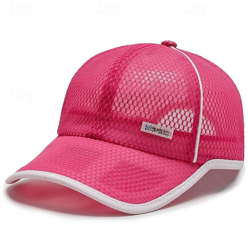 Men's Baseball Cap Sun Hat Trucker Hat Mesh Cap Black White Polyester Mesh Fashion Casual Street Daily Plain Adjustable Sunscreen Breathable3