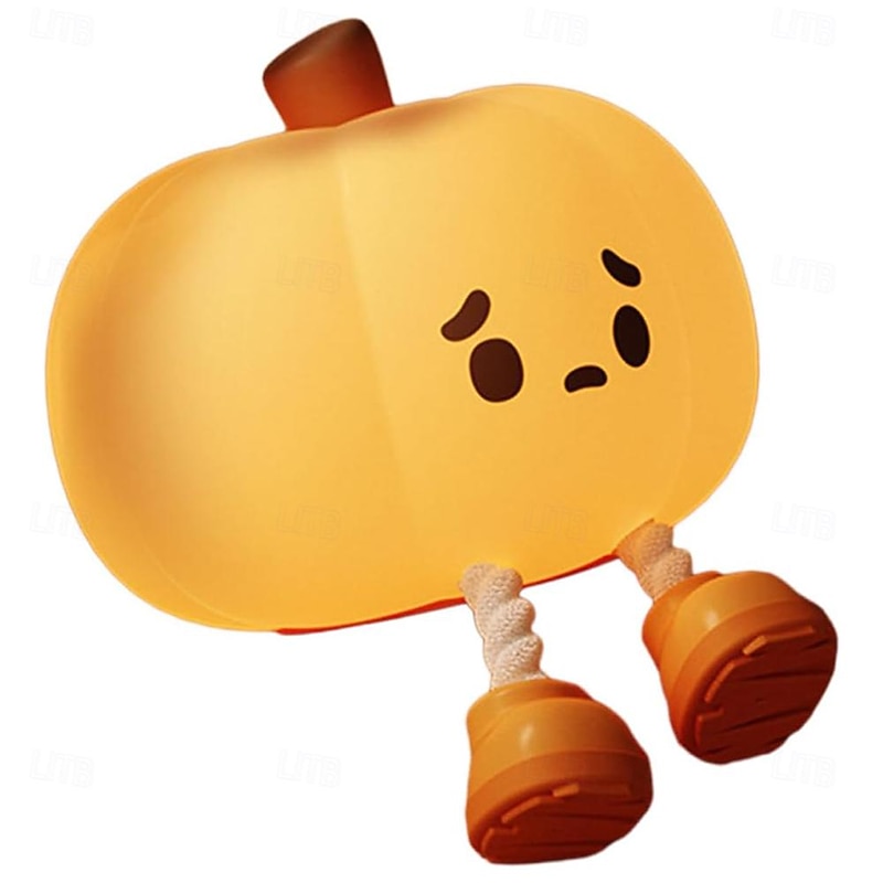 Pumpkin Night Light Spooky Pumpkin Silicone Putting Light 3 Dimming Brightness Adjustable Soft Light for Bedroom & Living Room Halloween Christmas Decoration3