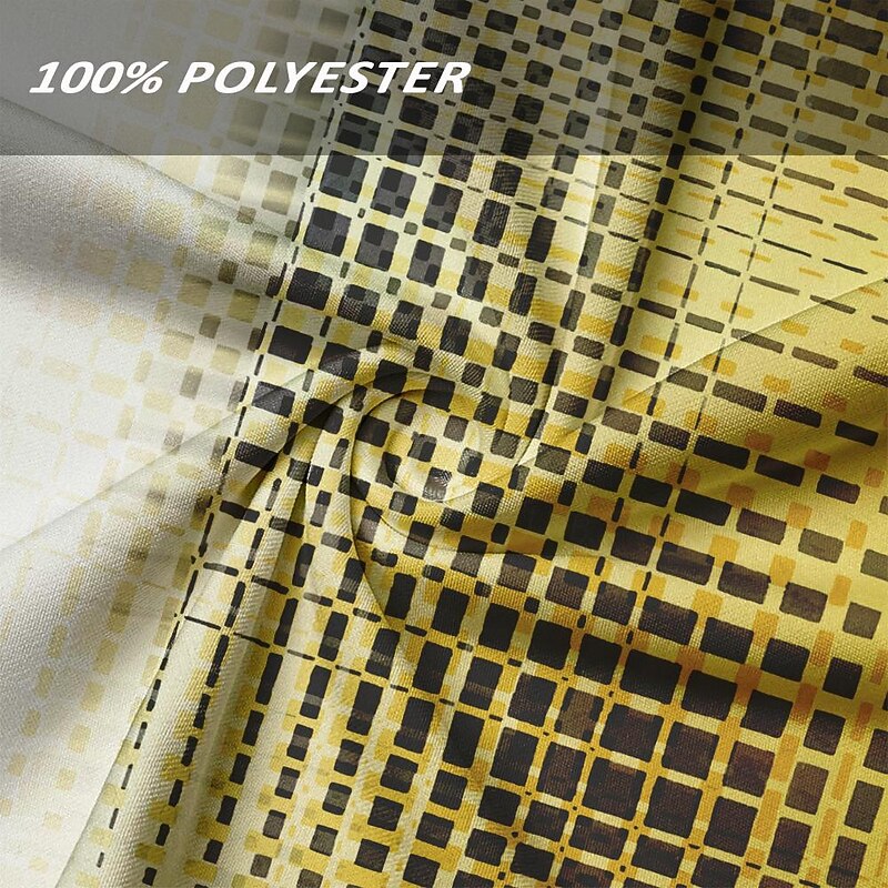 Men's Geometric Polo Shirts Golf Shirt Short Sleeve Polo Shirts Collared Shirts Casual Vacation Wear Formal Wear Festival Wear Buttons 3D Print Summer Spring Yellow Blue3